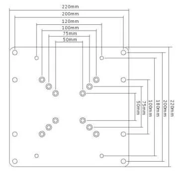 Mount Plus VESA 200x200 Universal Adapter Plate for TVs