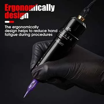 Mast Tattoo Flip Rotary Pen Machine Six Stroke Length Changeble Custom Coreless Motor for All Tattoo Styles M829 (Cochineal)