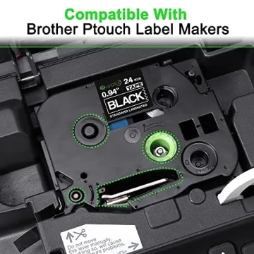 Buyalot Compatible 24mm Label Tape for Brother P-Touch