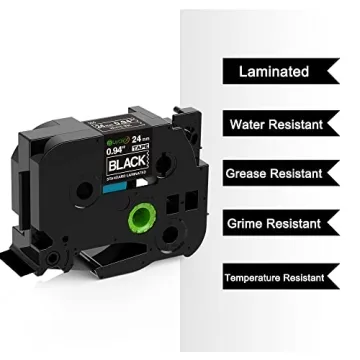 Buyalot Compatible 24mm Label Tape for Brother P-Touch