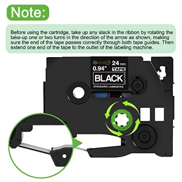 Buyalot Compatible 24mm Label Tape for Brother P-Touch