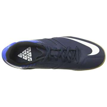 Nike Bomba IC Mens Indoor Soccer Shoes - Obsidian/White-Racer Blue