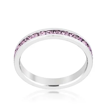 Kate Bissett Stylish Birthstone Stackables Ring - Lavender