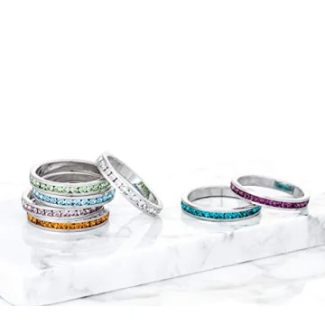 Kate Bissett Stylish Birthstone Stackables Ring - Lavender