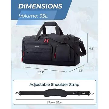 BAGSMART Gym Bag for All - 35L Travel Duffel
