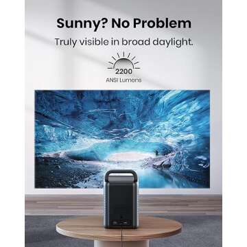 NEBULA Cosmos Laser 4K Projector, 2200 ANSI Lumens, Android TV with Dongle, Autofocus, Auto Keystone Correction, Screen Fit, Home Theater Projector with Wi-Fi & Bluetooth, for Office and Business Use