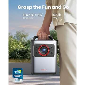 NEBULA Cosmos Laser 4K Projector, 2200 ANSI Lumens, Android TV with Dongle, Autofocus, Auto Keystone Correction, Screen Fit, Home Theater Projector with Wi-Fi & Bluetooth, for Office and Business Use