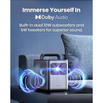 NEBULA Cosmos Laser 4K Projector, 2200 ANSI Lumens, Android TV with Dongle, Autofocus, Auto Keystone Correction, Screen Fit, Home Theater Projector with Wi-Fi & Bluetooth, for Office and Business Use