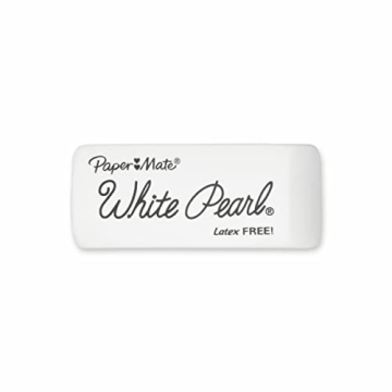 Paper Mate White Pearl Erasers - 3 Pack for Clean Erasing
