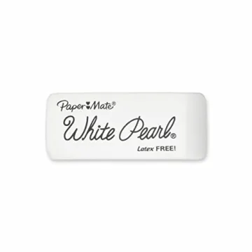 Paper Mate White Pearl Erasers - 3 Pack for Clean Erasing