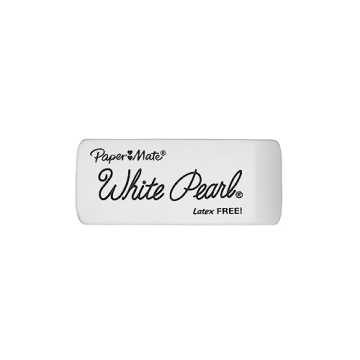 Paper Mate White Pearl Erasers - 3 Pack for Clean Erasing
