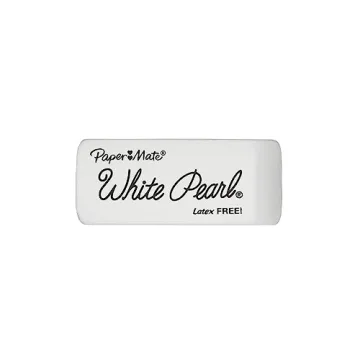 Paper Mate White Pearl Erasers - 3 Pack for Clean Erasing