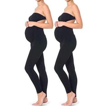 MOTHERS ESSENTIALS Maternity Leggings - Soft & Stretchy for Every Occasion
