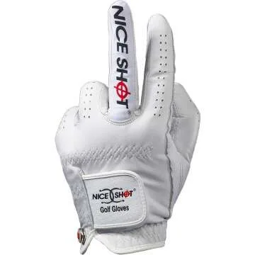 Men's Premium White Leather Golf Glove