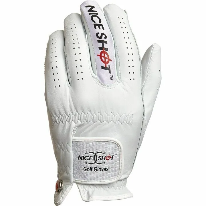 Men's Premium White Leather Golf Glove
