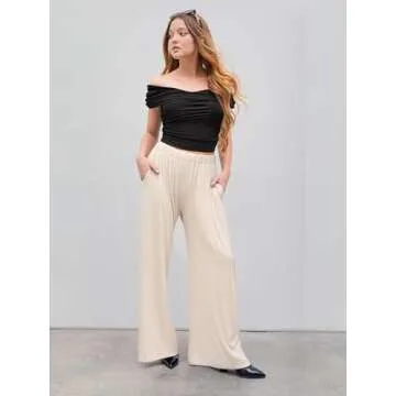 Stylish CIDER Wide Leg Palazzo Pants with Pockets