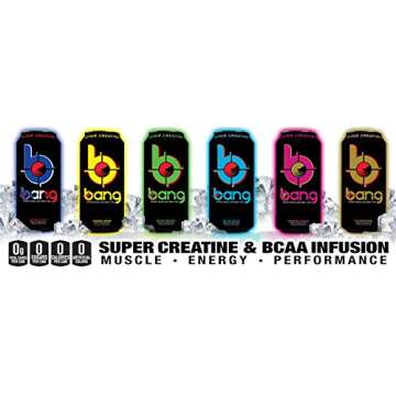 Bang Energy Drinks - 6, 16 ounce cans (6 Flavor Variety Pack)
