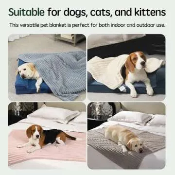 Waterproof Blanket Winter White Dog Blanket for Small Dogs, Washable Double Sided Pet Blanket with Milk Plush and Super Soft Velvet, Pee Proof Calming Dog Blanket for Couch Protection