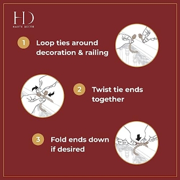 Haute Decor Twist Ties - 6 Pack Holiday Decor Solutions