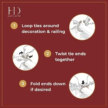Haute Decor Twist Ties - 6 Pack Holiday Decor Solutions