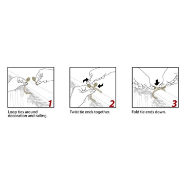 Haute Decor Twist Ties - 6 Pack Holiday Decor Solutions