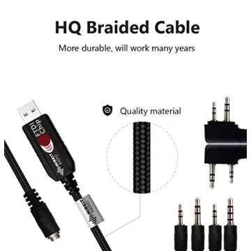 MIRKIT 6 in 1 USB Baofeng Programming Cable for Ham Radios