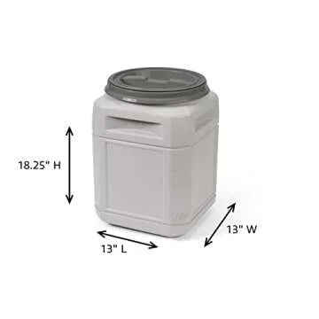 Mighty Tuff 10 Gallon/up to 40 Pound BPA-Free Pet Food Storage Container with 1 Cup Measurement Scoo...