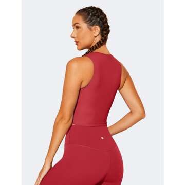 Natural Feelings Nudi Sports Bras for Women Removable Padded Yoga Tank Tops Sleeveless Fitness Workout Crop Tops Wine