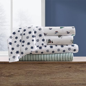 Nautica Queen Flannel Sheet Set for Cozy Winter Nights