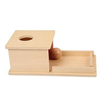 LEADER JOY Montessori Materials Object Permanence Box with Tray and Ball Object 6-12 Month Infant 1 ...