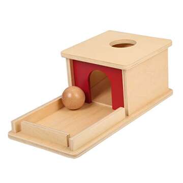 LEADER JOY Montessori Materials Object Permanence Box with Tray and Ball Object 6-12 Month Infant 1 2 3 Years Babies Toddlers Learning Material