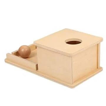 LEADER JOY Montessori Materials Object Permanence Box with Tray and Ball Object 6-12 Month Infant 1 2 3 Years Babies Toddlers Learning Material