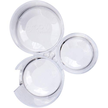 Compact Acrylic Triple Makeup Container for Easy Storage