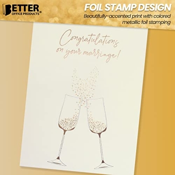 Elegant Wedding Congratulations Card with Foil Design