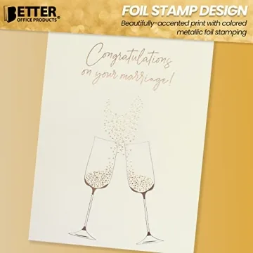 Elegant Wedding Congratulations Card with Foil Design