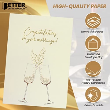 Elegant Wedding Congratulations Card with Foil Design