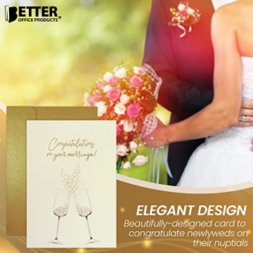 Elegant Wedding Congratulations Card with Foil Design