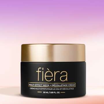 FIÈRA Neck Firming & Tightening Cream - Anti-Aging Moisturizer for Sagging Skin, Improves Neck and ...