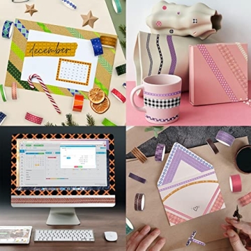 KOVANO 60 Rolls Washi Tape Set for DIY Crafts & Scrapbooking