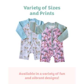 Caden Lane One Piece Long Sleeve Rash Guard Swimsuit, Quick-Drying Chlorine Resistant Swim Romper Shortie with Front Zipper, UPF 50+ Sun Protection Swimwear, Island Vibes, 2T