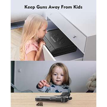 HOLEWOR Biometric Gun Safe with LCD Temperature Display