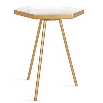 Kashvi Modern Hexagon Side Table - 14" x 14" x 20"