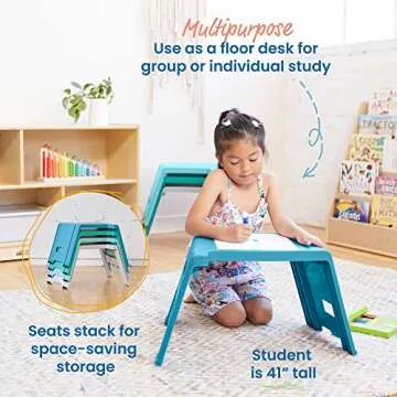 ECR4Kids Linking Stool Set for Flexible Classroom Seating