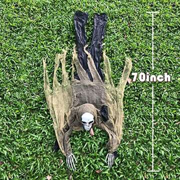 ESSENSON Halloween Zombie Groundbreaker, 65 Inch Halloween Decorations Skeleton, Halloween Prop for ...