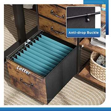 DEVAISE 3 Drawer Mobile File Cabinet for Easy Organization