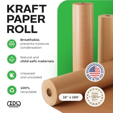Eco-Friendly Kraft Paper Roll - 100% Recycled 30lb Thickness
