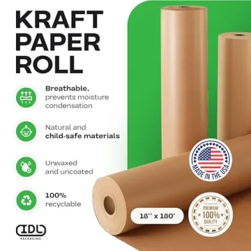 Eco-Friendly Kraft Paper Roll - 100% Recycled 30lb Thickness