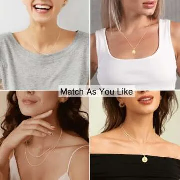 Jewlpire 14K Gold Plated Chain Necklace - Elegant & Comfortable