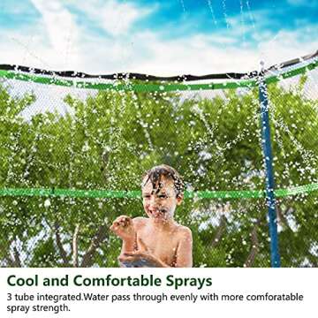Jasonwell Trampoline Sprinkler for Kids Outdoor Fun