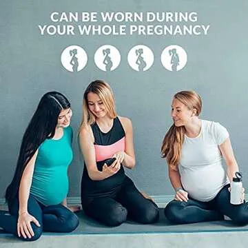 Belevation Womens Maternity Underwear Support Briefs Large Black